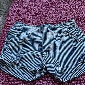Striped old navy shorts.
